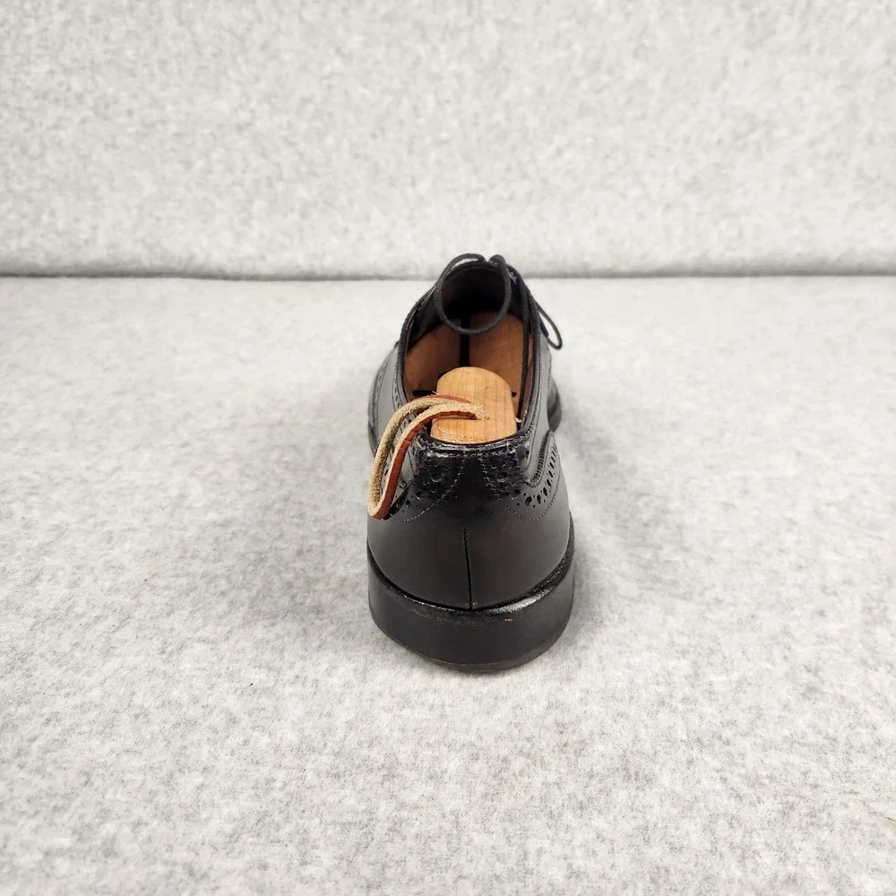 Allen Edmonds Sanford Shoes Mens Size 9.5‎ Black Oxford Brogue Dress Leather USA